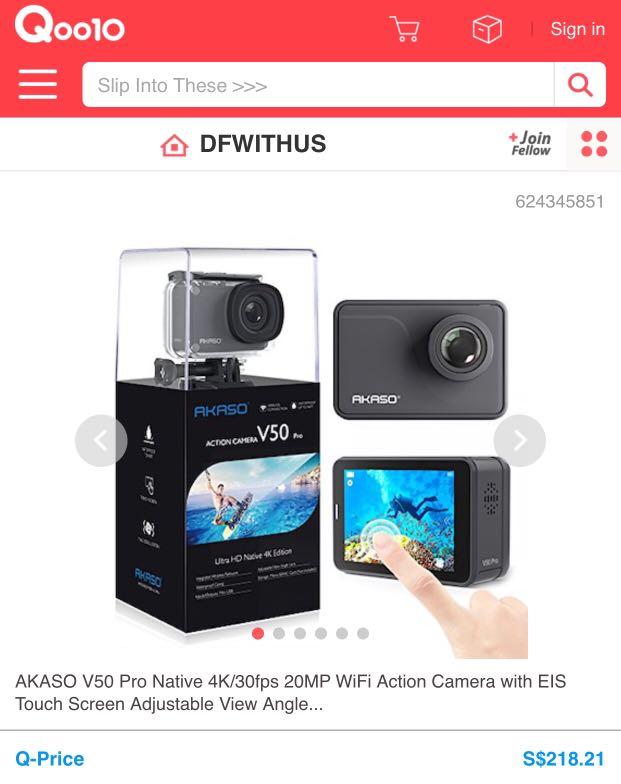 Akaso Action Camera V50 Pro 70 Electronics Others On Carousell