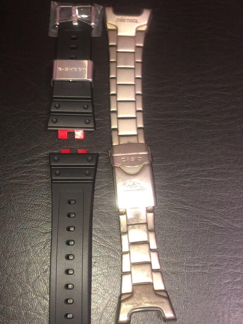 Authetic new Casio g shock gmw b5000 resin Watch Strap protrek PRG 50 titanium bracelet