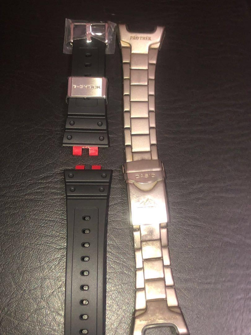 Authetic new Casio g shock gmw b5000 resin Watch Strap protrek PRG 50 titanium bracelet