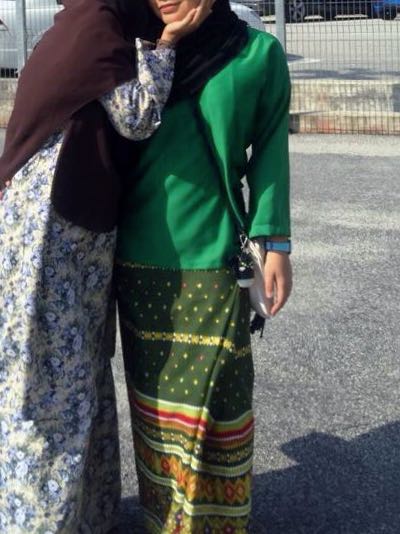 Baju Kurung Kedah Moden Hijau Muslimah Fashion Two Piece On