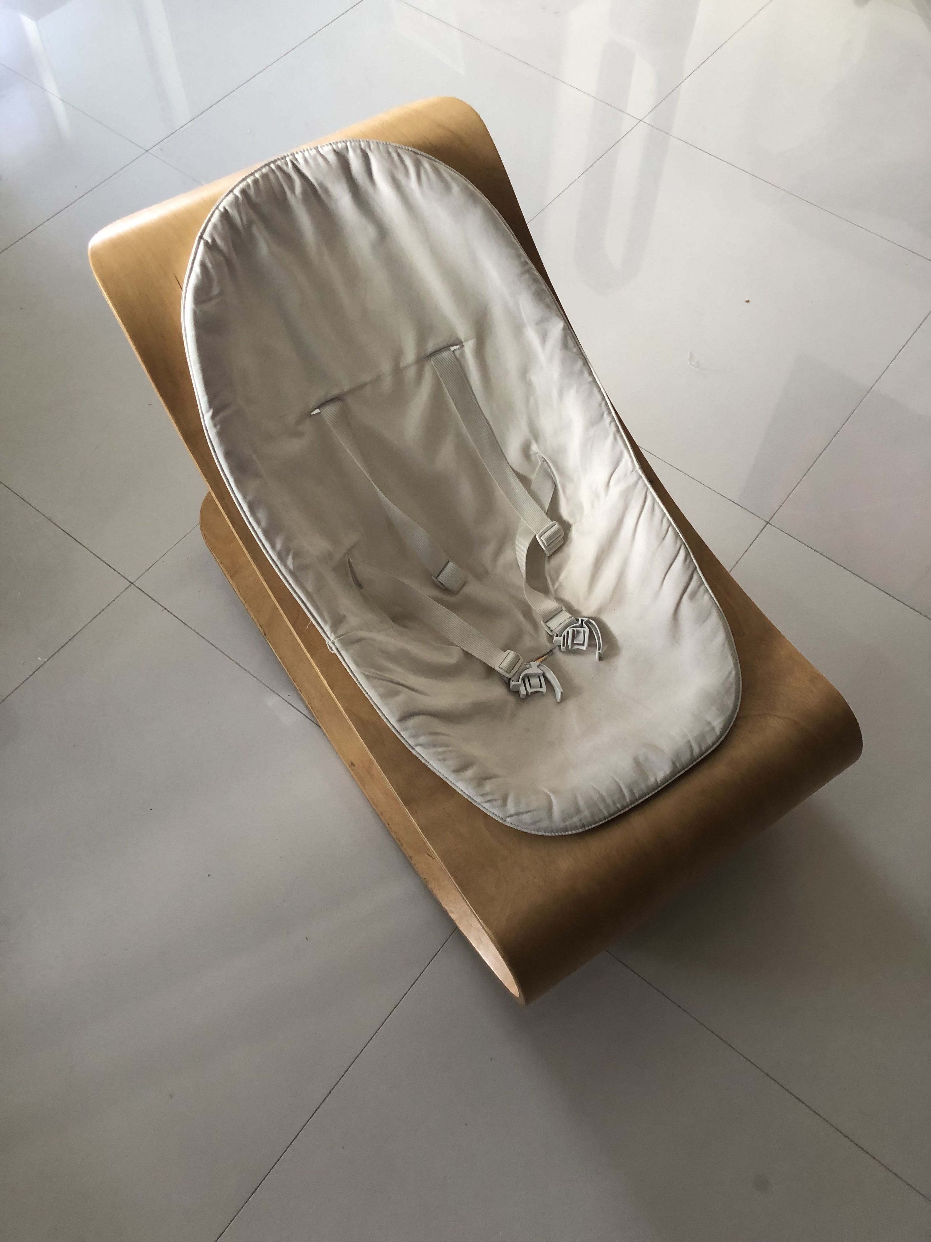 wooden baby seat rocker