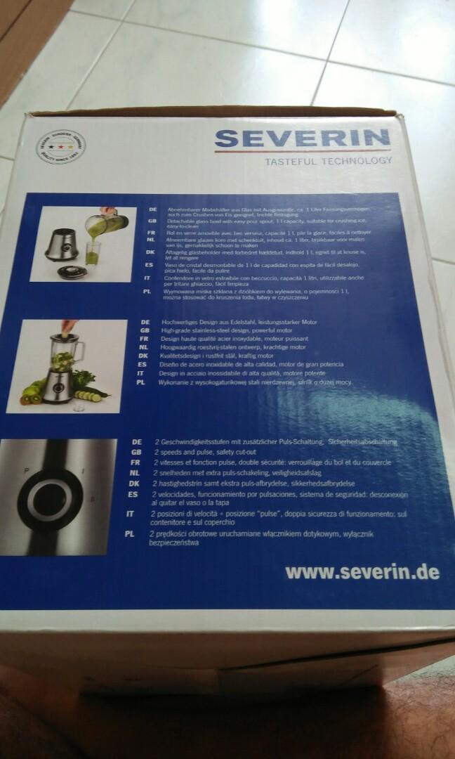 Brand new Severin Blender Model SM 3734, TV & Home Appliances, Kitchen