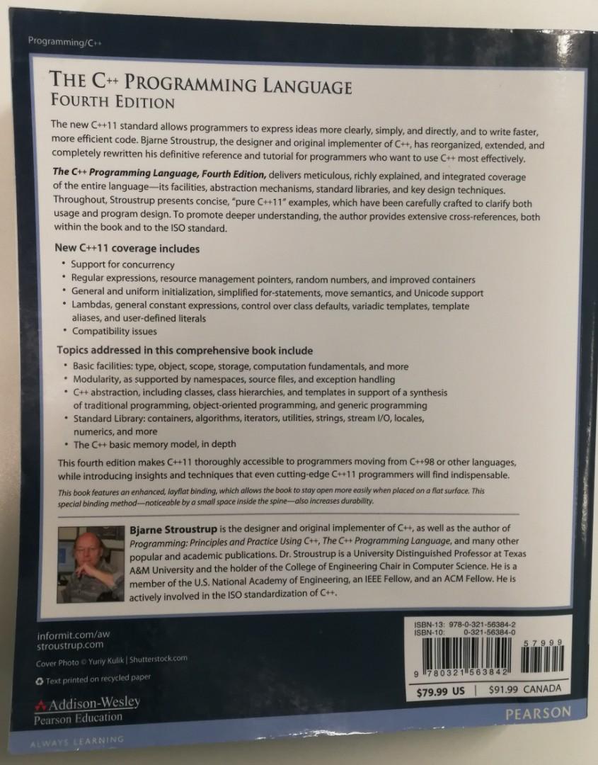 C++ Programming language by Bjanre Stroustrup (4th edition), Hobbies ...