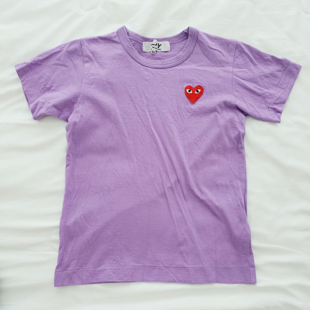 Comme des Garcons PLAY Colour Series Logo Tee Purple XS
