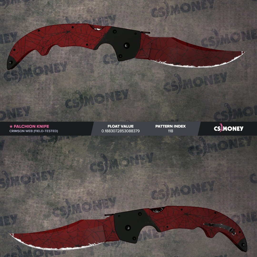 Csgo Falchion Knife Crimson Web Field Tested Toys Games Video Gaming In Game Products On Carousell - crimson web knife roblox