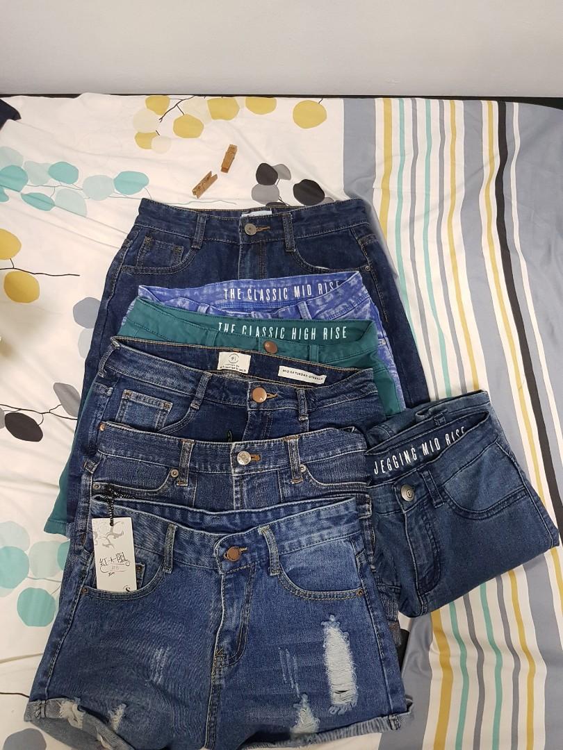 jegging denim shorts