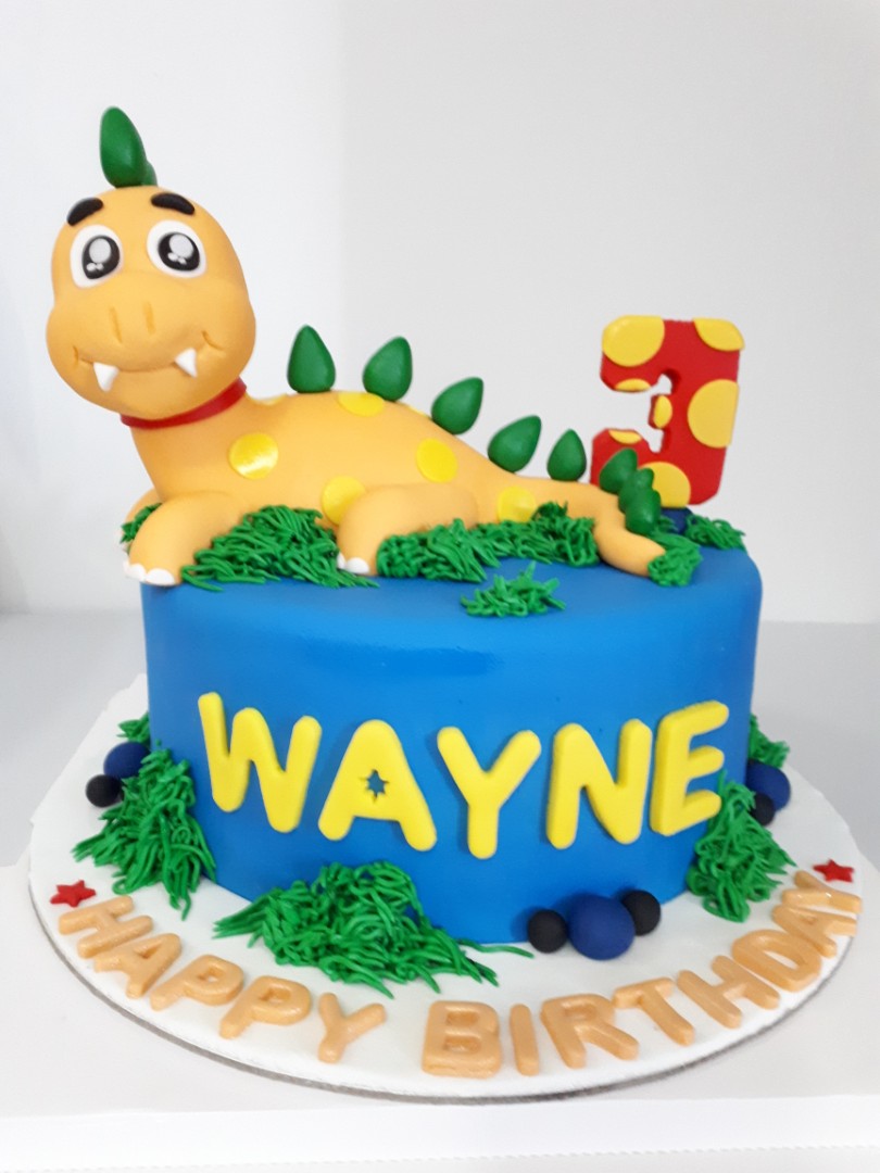 Dino Cake Dinosaur Cake Kids Birthday Cake Food Drinks Baked
