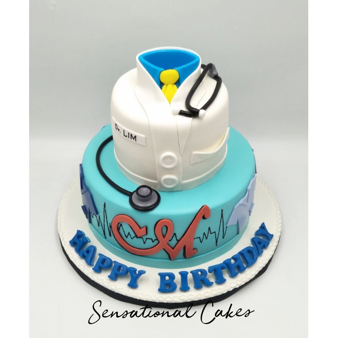 Cake For Doctor Medical Professional 3d Custom Cake Stethoscope