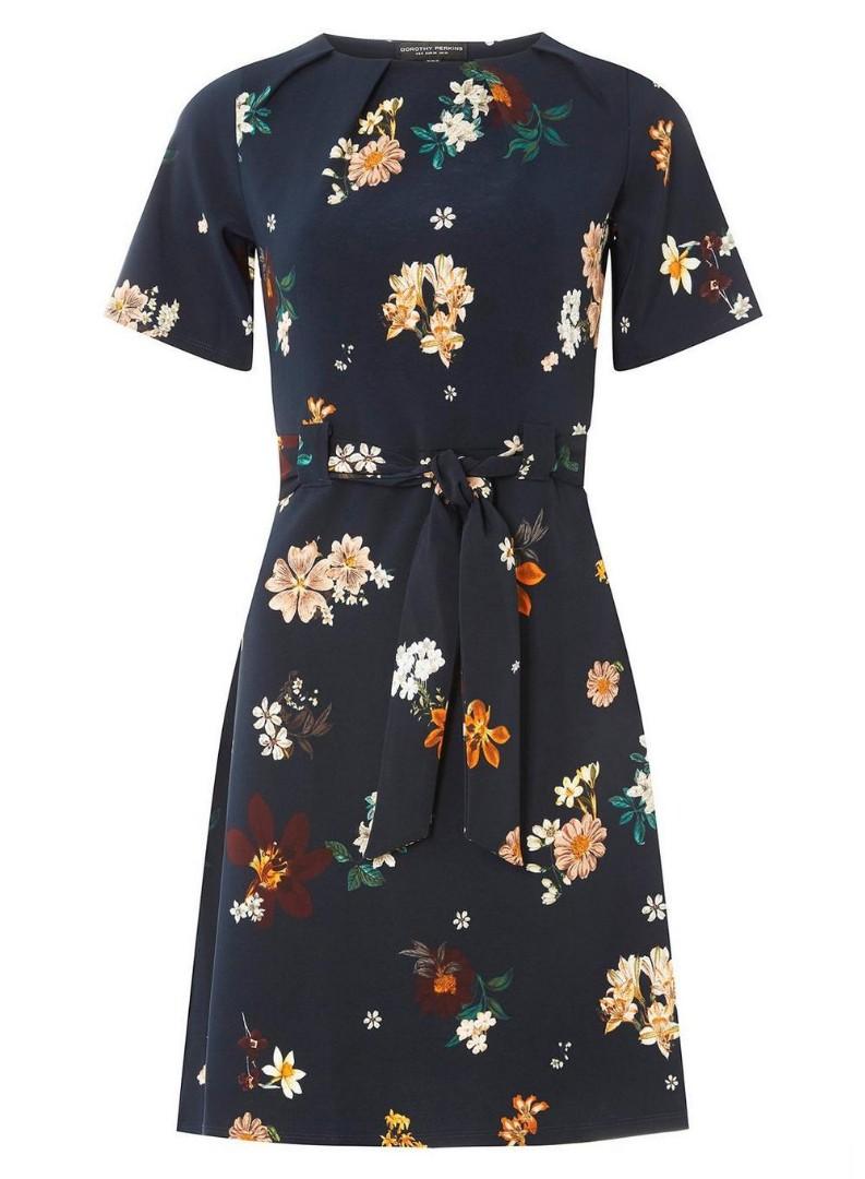 dorothy perkins navy floral dress