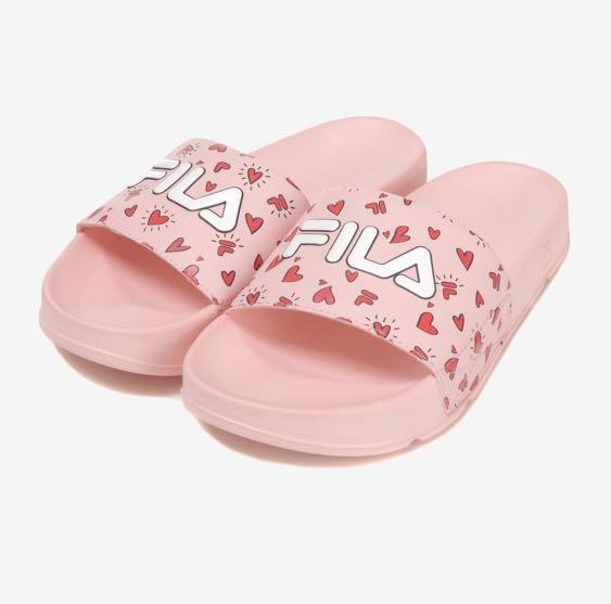fila pink sliders