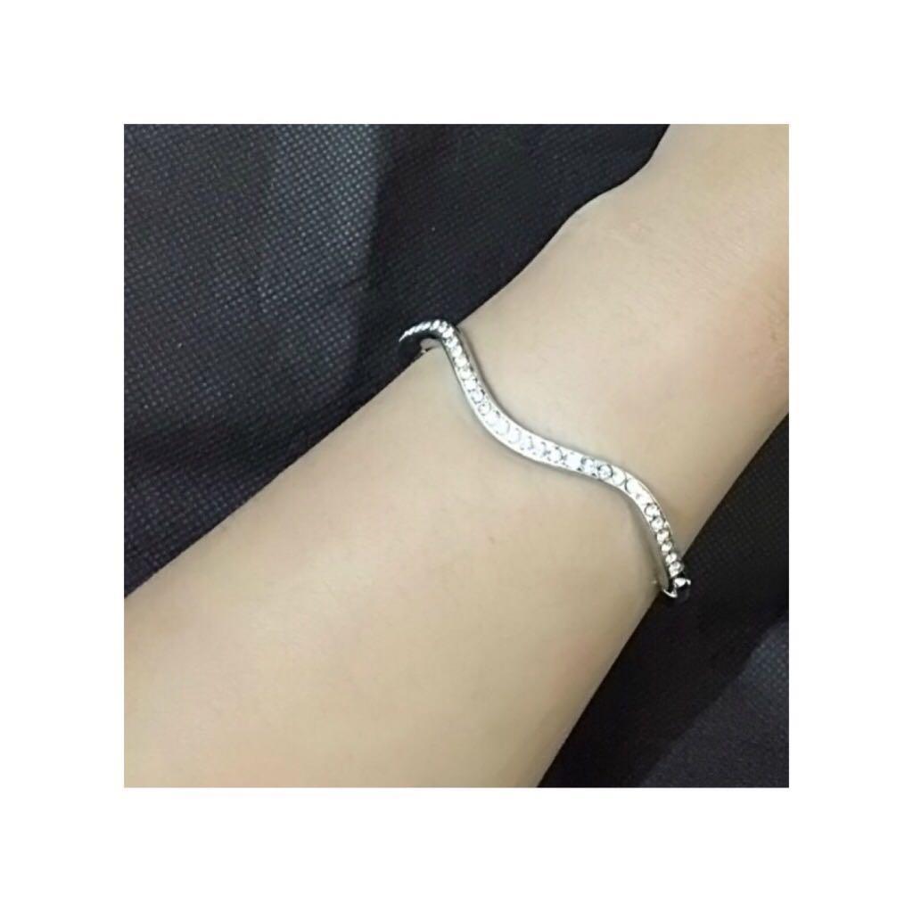 Gelang Tangan Bangle Lapis Emas Putih Fesyen Wanita Perhiasan Di Carousell