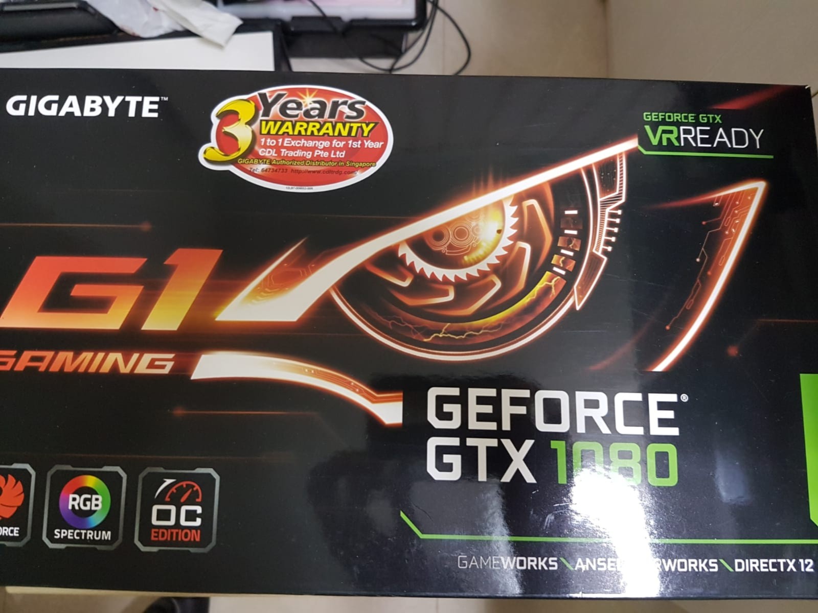 Gigabyte GeForce GTX 1080 G1 Gaming 8G Computers Tech Parts
