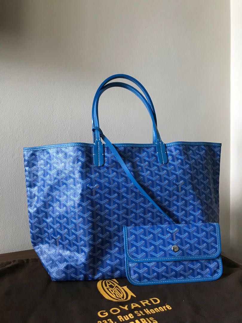 Goyard Sky Blue St Louis Tote Bag PM, 名牌, 服裝- Carousell