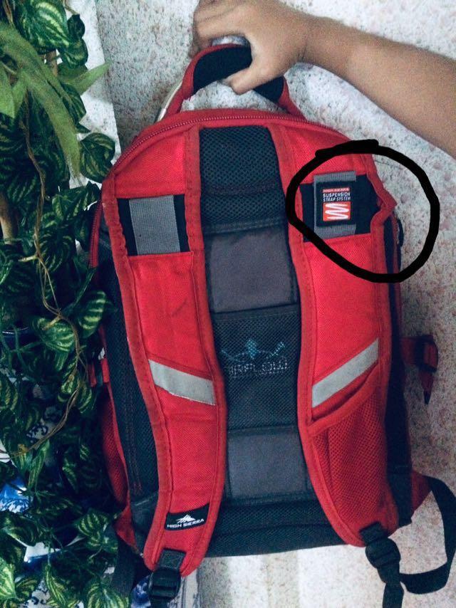 High sierra elite backpack red clearance