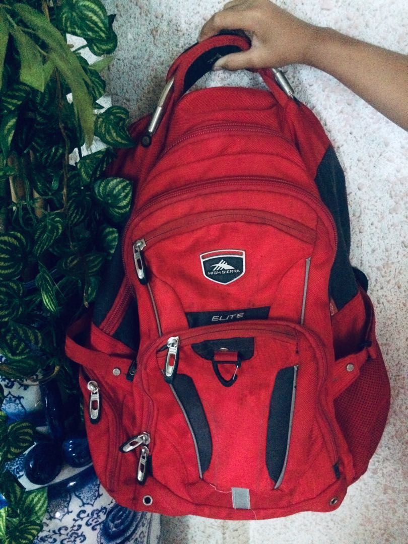 High sierra elite backpack on sale red