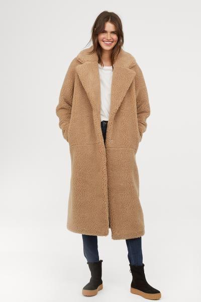 Hm long teddy coat online