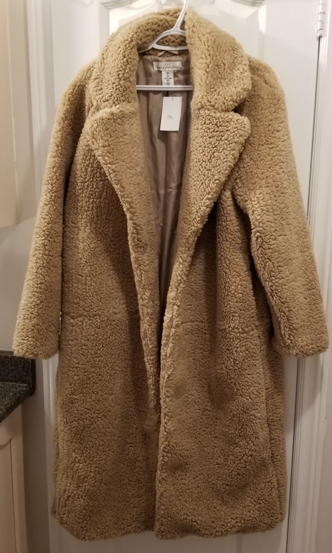 Long teddy coat h&m online
