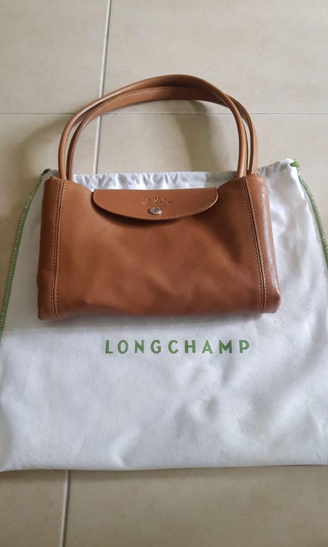 longchamp tan leather bag