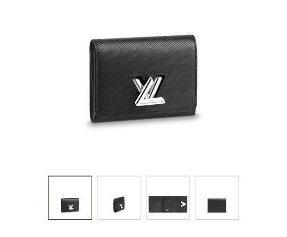 Lv Twist Compact Wallet (Black), Luxury, Bags & Wallets On Carousell