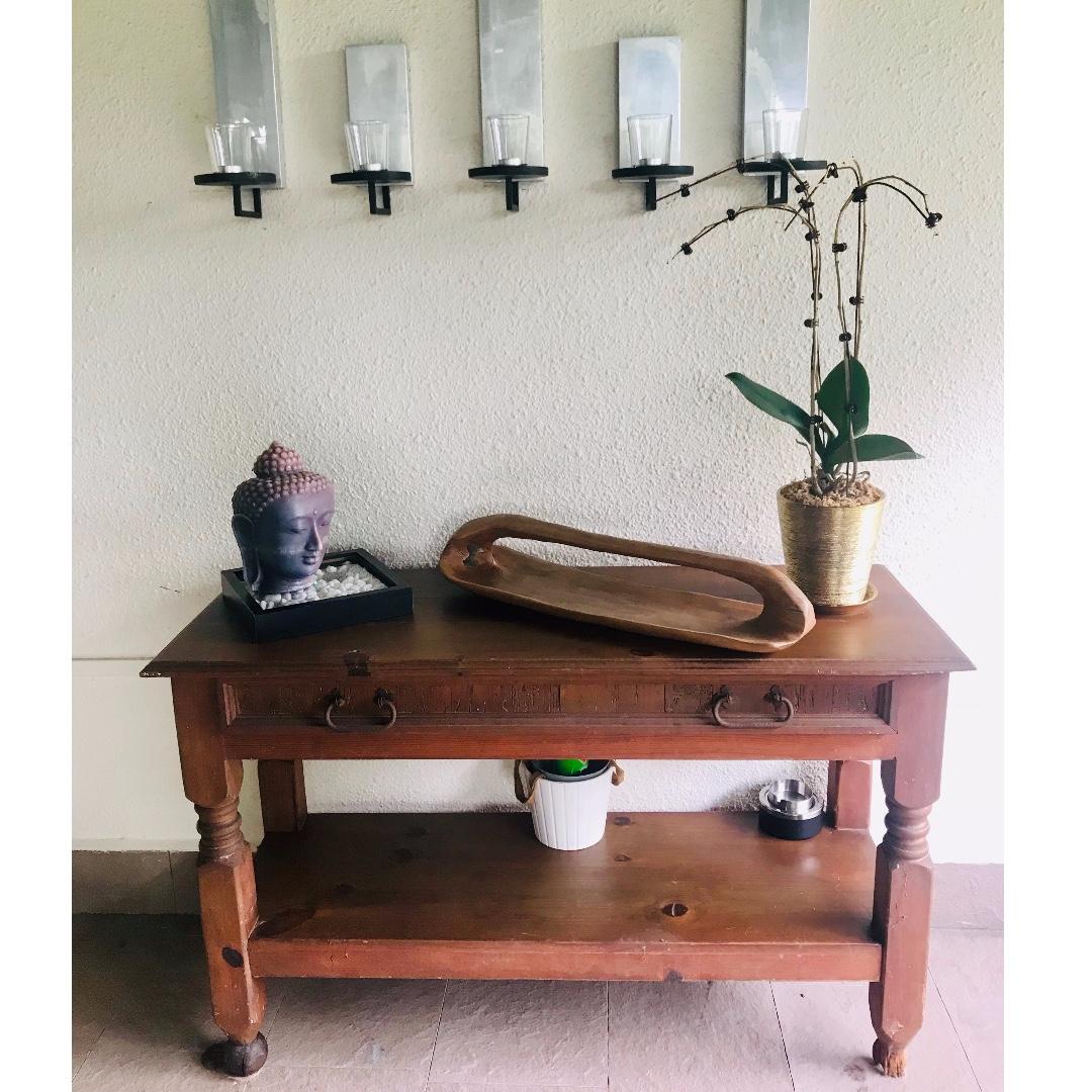 Mexican Wood Console Table, Furniture & Home Living, Furniture, Tables