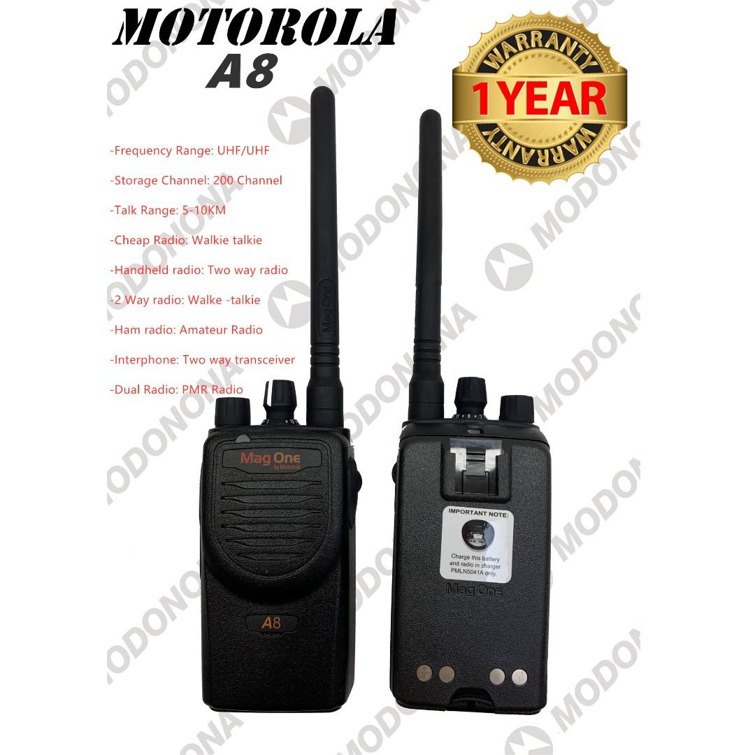 Motorola MagOne A8 Walkie Talkie, Furniture & Home Living, Security