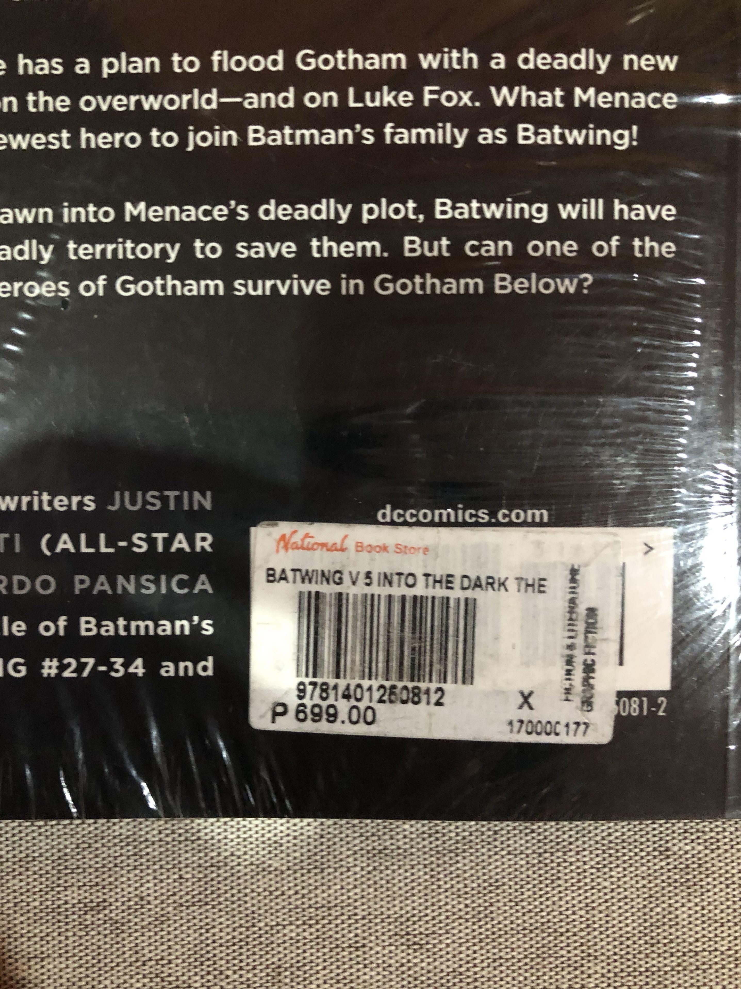 New 52 Batwing - Volume 5 (Category: Figurines & Statues) located in Paranaque City. Submitted by clothesonlinemnl (Listing ID 207542224, Image 3). Description: Brand new. Has a opening at the top of the plastic (see photos) but never removed it from it’s original plastic. Retails for P699 at National Bookstore. RFS: Impulse buy. Huge Batman fan :).