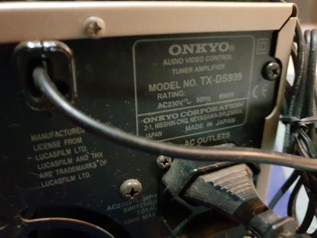 Onkyo Integra TXDS 939 AV Surround Sound Receiver, Audio, Soundbars