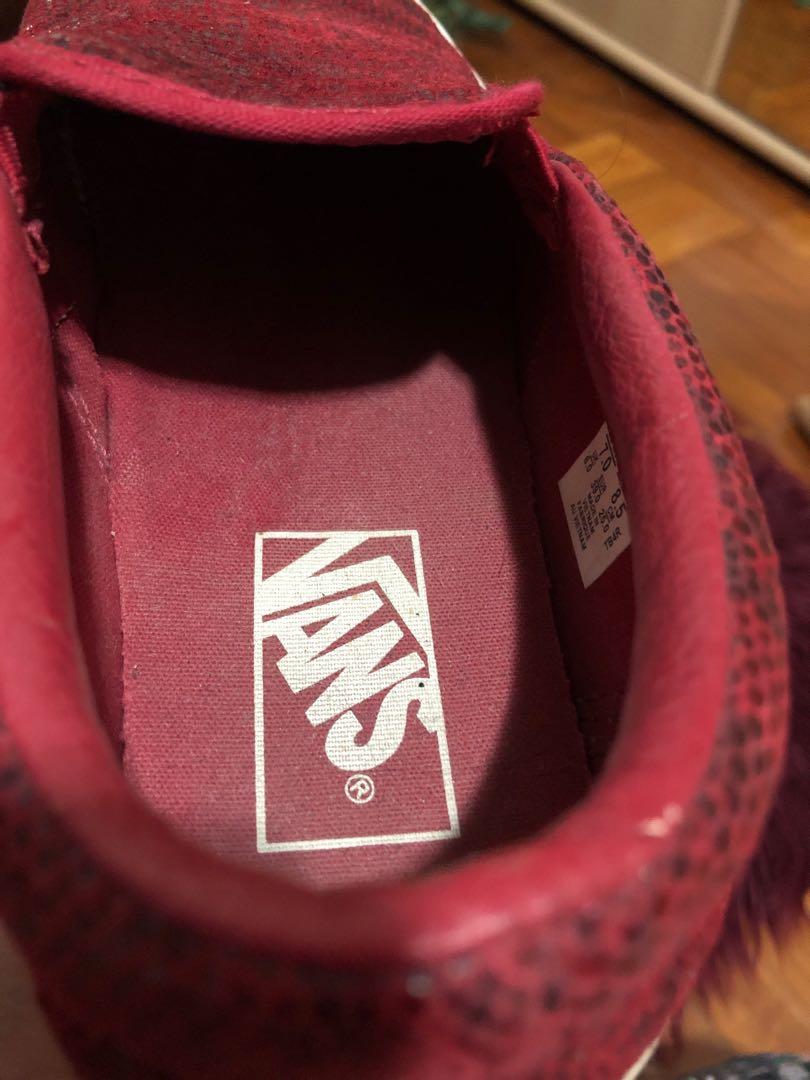 Red snakeskin clearance vans