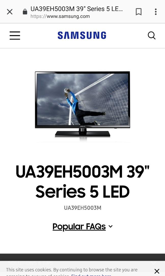 Samsung TV 39 Inch, TV & Home Appliances, TV & Entertainment, TV on