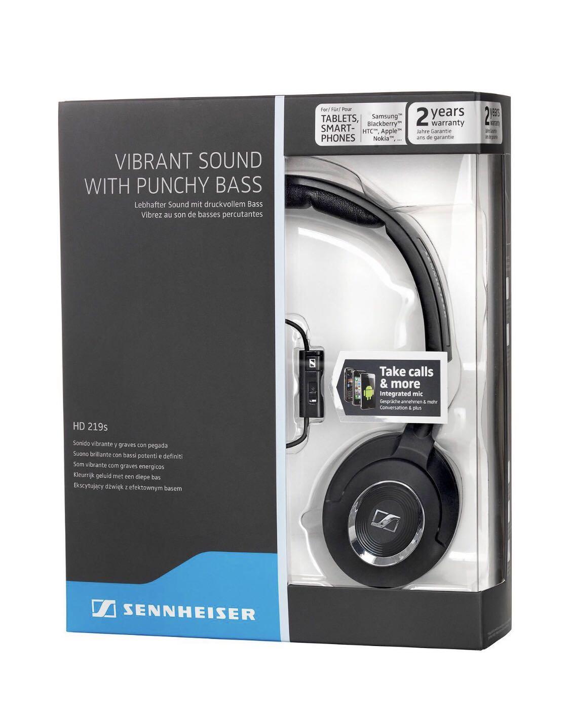 SENNHEISER HD 219 S Headphones (Black), Audio, Headphones \u0026 Headsets on  Carousell