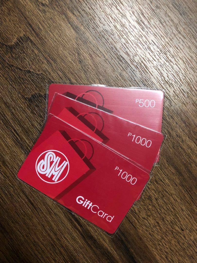 SM Gift Cards (2500php), Tickets & Vouchers, Store Credits on ...