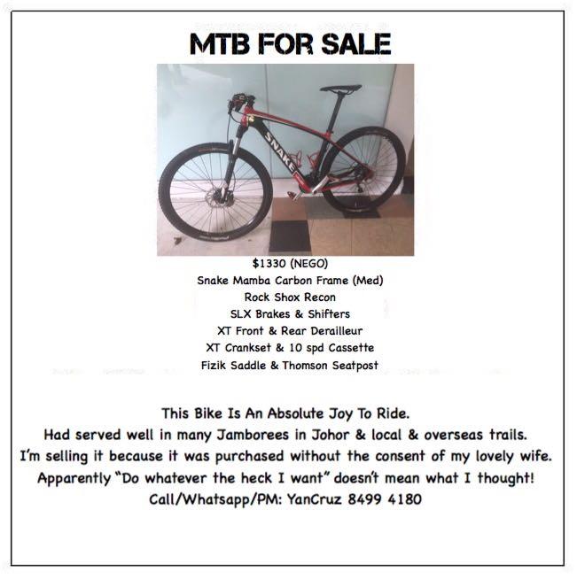 medium frame mountain bike