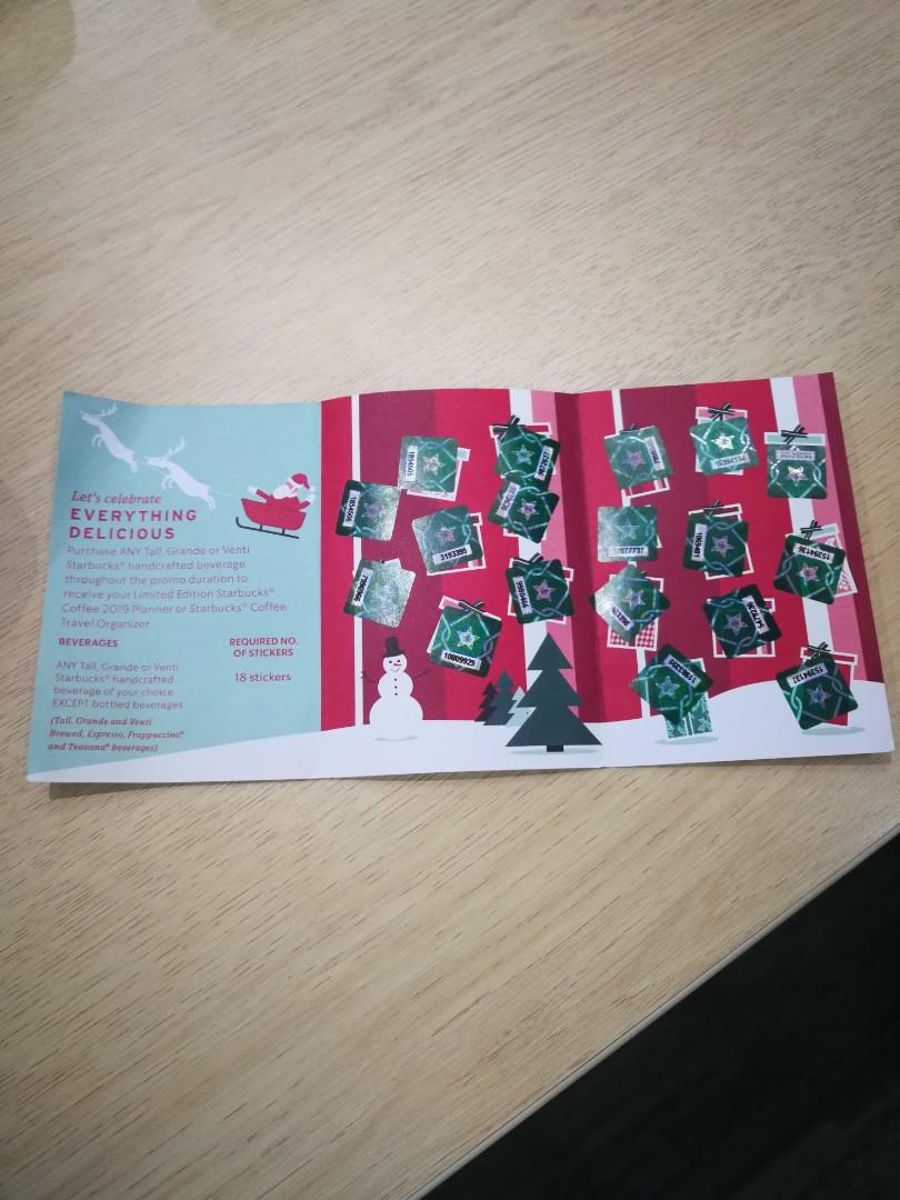Starbucks 2019 Planner Stamp Card Completed (18/18), Tickets & Vouchers