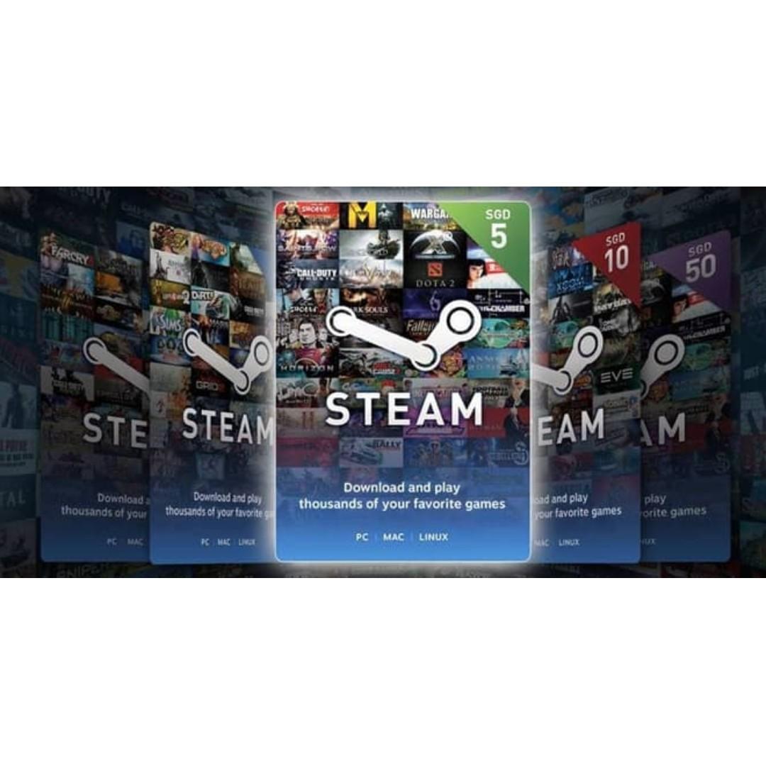 Steam Wallet Code (SGD) S$10/20/30/50, Video Gaming, Gaming ...