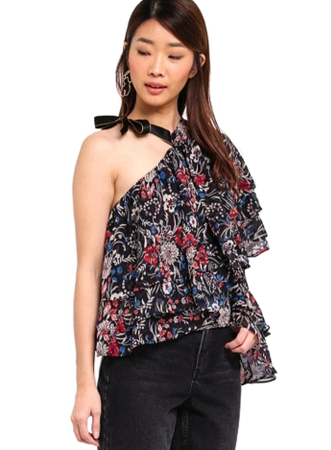 exaggerated ruffle top