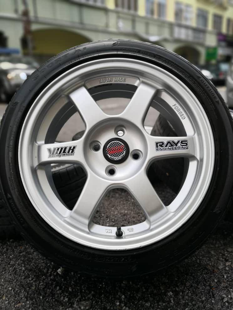 Te37 16 Inch Sports Rim Saga Flx Tyre 70 Auto Accessories On Carousell