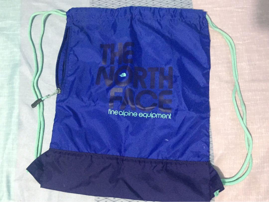 north face string bag