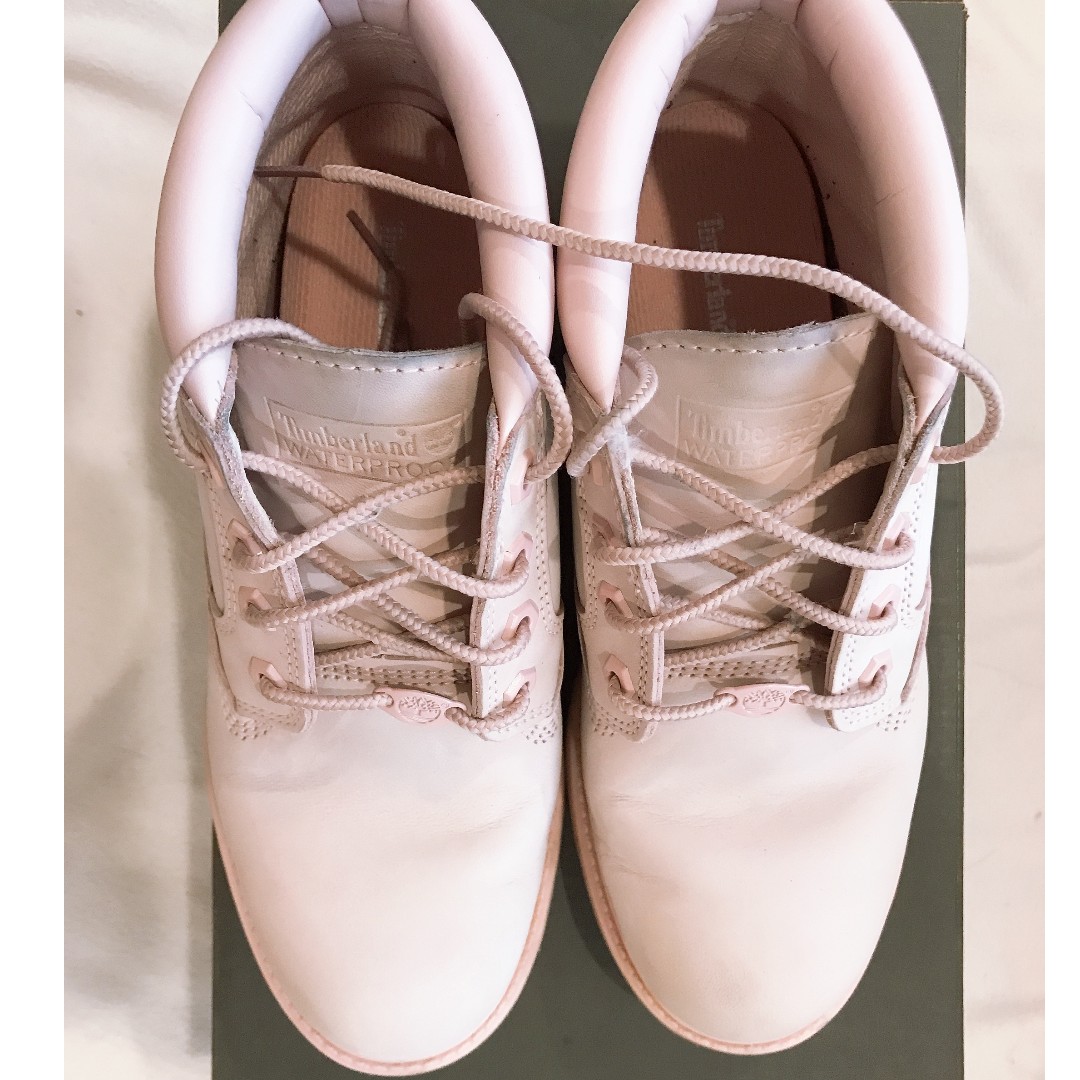 pastel pink timberlands