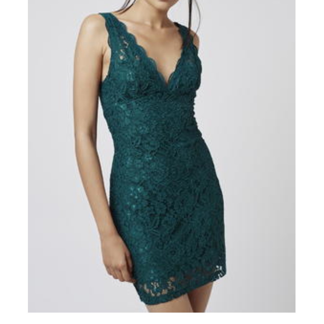 teal lace dress