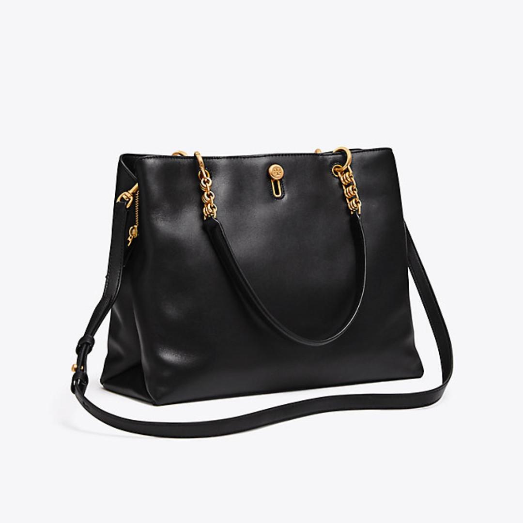 Tory burch lily triple compartment tote clearance