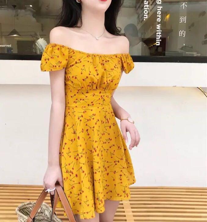yellow cherry dress