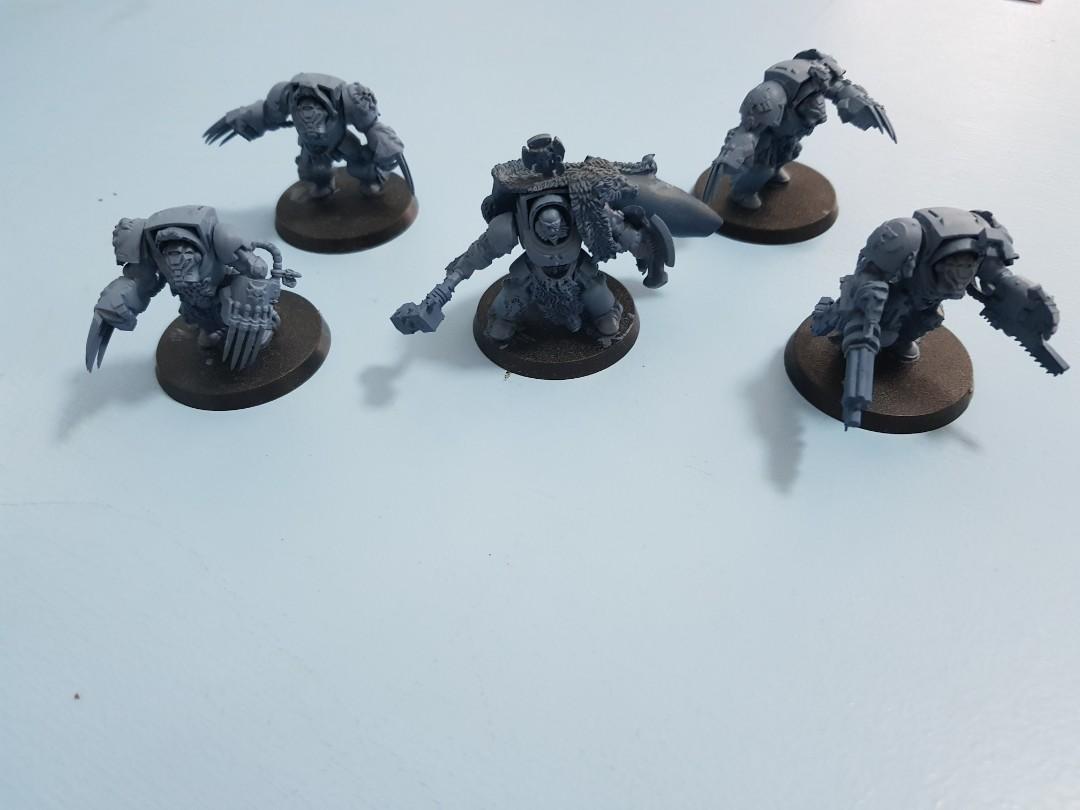 Warhammer 40k Space Wolves Wolf Guard Terminators Toys Games Others On Carousell