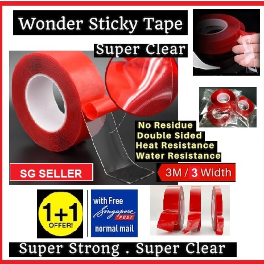 strong clear double sided tape