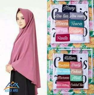 KERUDUNG khimer pet jumbo jilbab wolfish antem kerudung instant instan