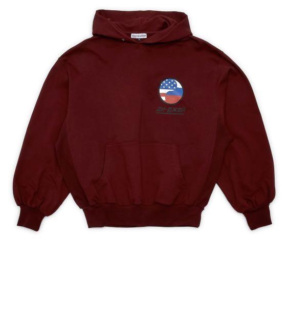 100 AUTHENTIC GOSHA RUBCHINSKIY DJ HOODED SWEATSHIRT