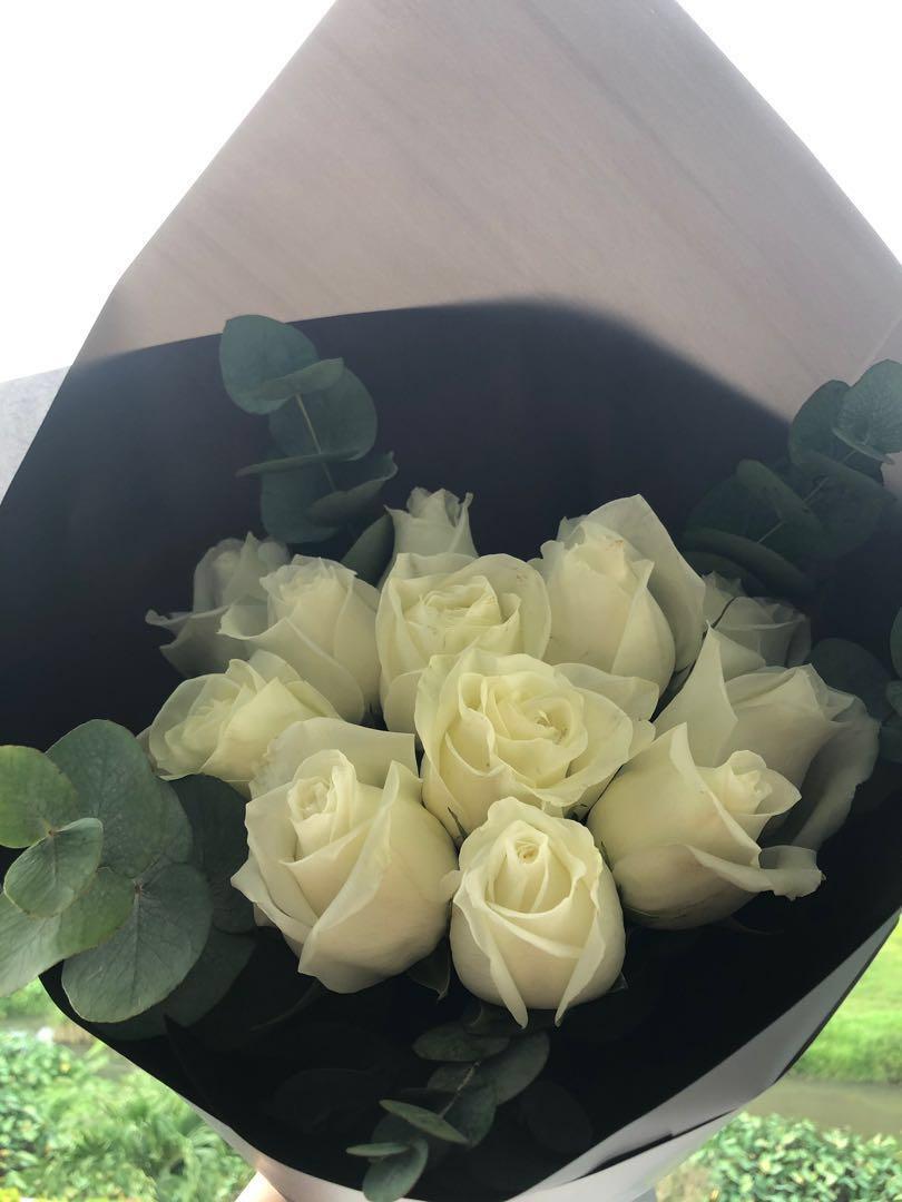 12 fresh White Roses for sale!, Hobbies & Toys, Stationery & Craft