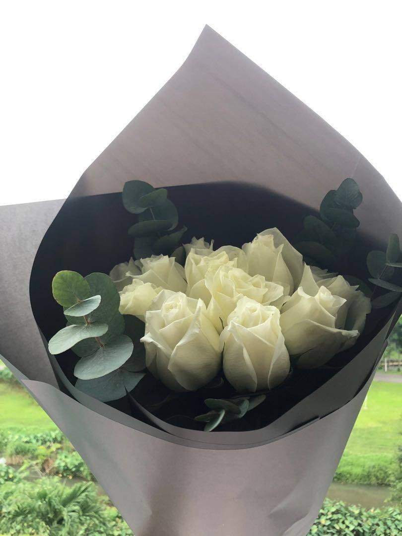12 fresh White Roses for sale!, Hobbies & Toys, Stationery & Craft