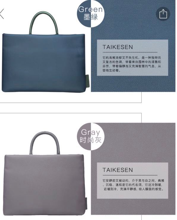 14 Inches Grey Laptop Bag, Women's Fashion, Bags & Wallets, Tote Bags