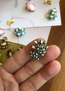 古董耳環 花蕊