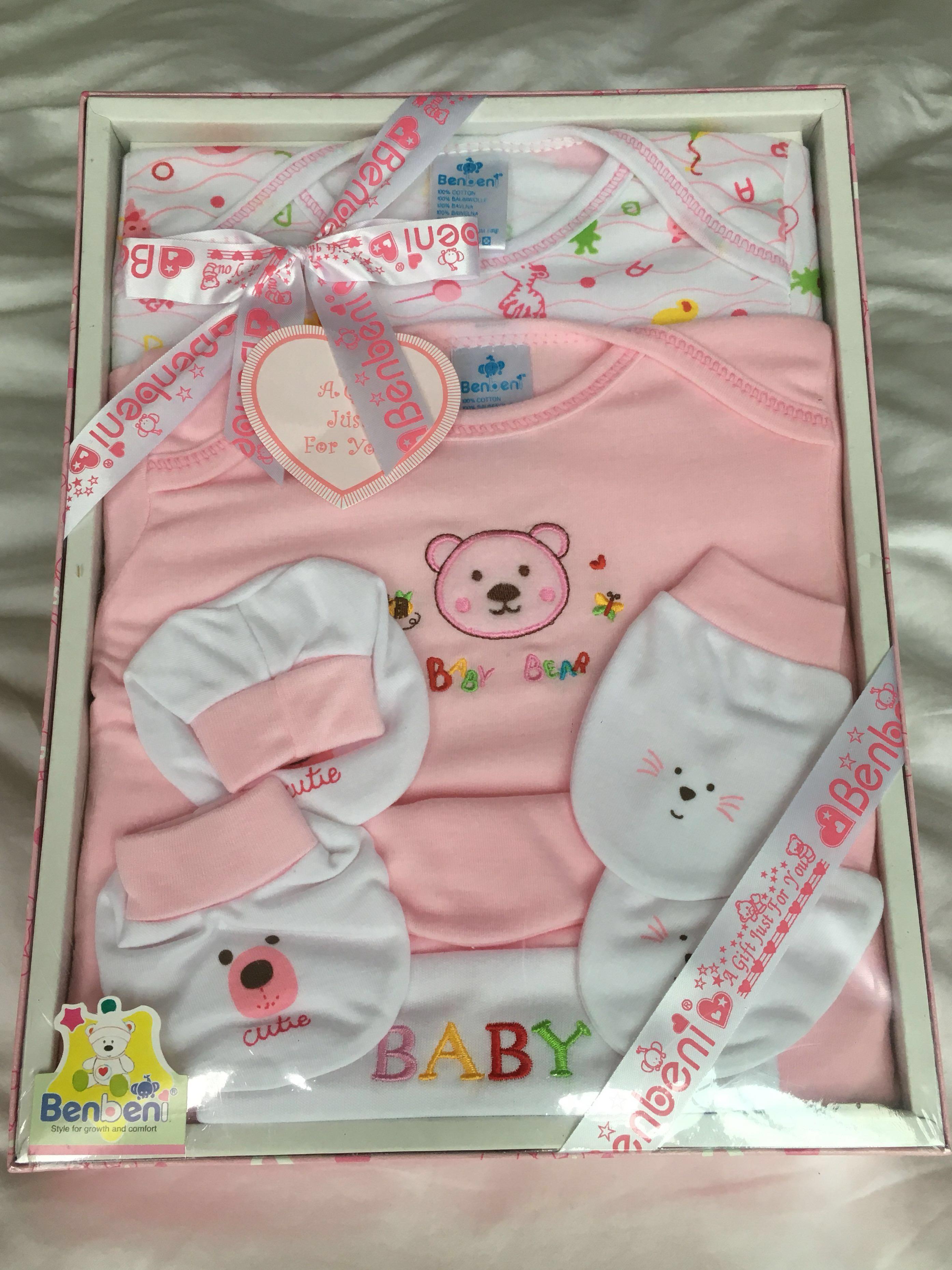 5 Pcs Benbeni Baby Girl Clothes Gift Set For 0 3 Months Babies